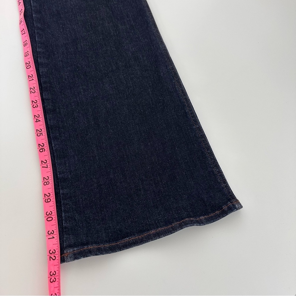 Veronica Beard Crosbie Indigo Rinse High-Rise Wide-Leg Trousers Jeans 28 Dark - Picture 10 of 12